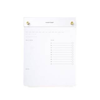 russell+hazel Acrylic Drafter's Tablet with Gold Details, Clear | Keeps notes & lists elevated on a clear acry