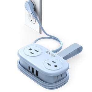 ORICO Cruise Approved Travel Power Strip, 4FT Wrap-Around Extension Cord | with 4 AC Outlets 3 USB Ports (1 US