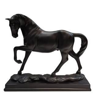 Horse Resin Statue - Horse Art Figurine - Decorative Home & Office Decor Ornaments for Desk, Bookshelf, Wine C