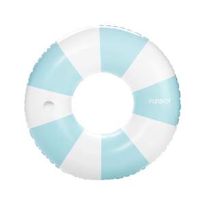FUNBOY Giant Vintage Stripe Inflatable Tube Pool Float with Cup Holder 48" Large Pool Float for Adults Inner T