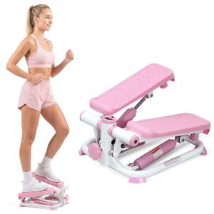 Sunny Health & Fitness Mini Stepper w/LCD Monitor & Adjustable Step Height | Fully Assembled, Stable Frame Des