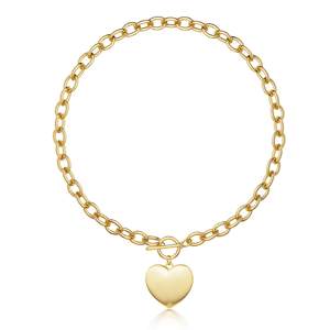 CHESKY 14K Gold Plated Chunky Necklace for Women, Trendy Toggle Clasp | Statement Pendant Necklace, Layered Pa