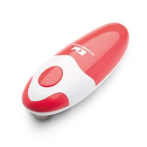 Kitchen Mama Auto Electric Can Opener, Red | Automatic, Hands Free, Smooth Edge, Food-Safe, Battery Operated