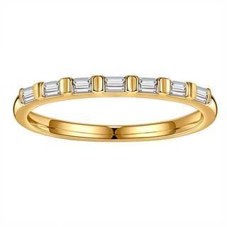 SMILEST 2MM Baguette Moissanite Wedding Band, 925 Sterling Silver Ring | Lab Created Moissanite, VVS1 Clarity,