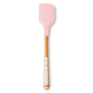 MACKENZIE-CHILDS Kitchen Spatula, Silicone Spatula for Cooking, Pink-and-White Rosy Check Rosy Check Set of 1