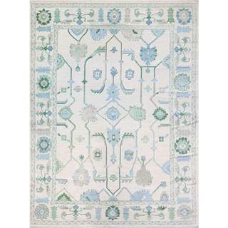 ECLATIQUE Oushak Area Rugs Vintage Entryway Floor Carpets Suitable for Living Room Pure New Zealand Wool Handm