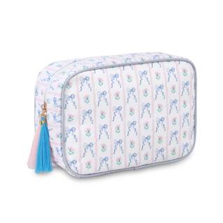 Travel Makeup Bag | Canvas Material, Zipper Closure, Tassel Deco, Toiletry Bag, Organizer for Cosmetic Accesso