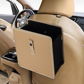 KMMOTORS Jopps Premium Car Trash Can – Foldable Bin with Strap, PU Leather & Oxford, Waterproof, Space-Saving,