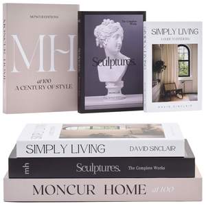 Decorative Coffee Table Books for Home Décor Accents Bookshelf Decor with Real Blank Pages and Removable Cover