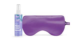 ASUTRA Sleep Bundle Purple Silk Eye Mask and Essential Oil Pillow Spray | Filled Lavender and Flax Seeds, Lave