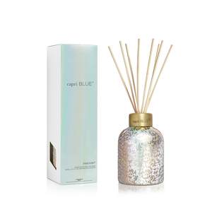 Capri Blue Reed Diffuser - Reed Diffuser Set Includes Scented Oil, Sticks, and Mercury Iridescent Glass Bottle