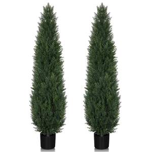 Artificial Cedar Topiary Trees for Outdoors 5FT UV Resistant Faux Pine Tree | Realistic Topiary Trees Artifici