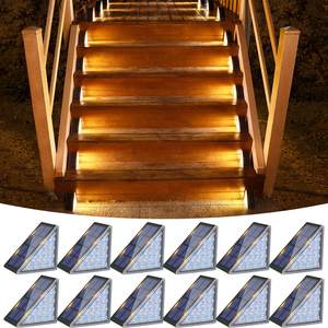 VOLISUN Solar Step Lights for Outside 12 Pack, Solar Stair Lights Outdoor | Waterproof IP67, LED Outdoor Step 