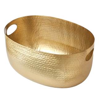 American Metalcraft Aluminum Beverage Tub - Large Party Serving Solution with Handles for Drinks, 320oz, Gold 