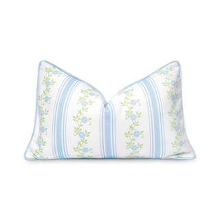 Hofdeco Premium Coastal Patio Indoor Outdoor Lumbar Pillow Cover Only, 12"x20" Water Repellent for Backyard, C