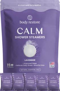 BodyRestore Shower Steamers Aromatherapy, Self Care Gifts, Calm 15 Pack | Birthday Gifts for Women & Men, Spa 