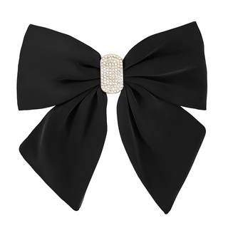 Andibro Short Tail Large Bow Hair Clip, French Bow Hairpins, Soft Silky Satin Bow Hairclips Aesthetic Bowknot 