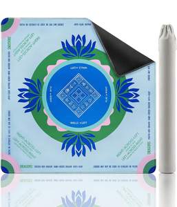 Mahjong Mat for Table, American Mahjong Mat with Rules, 32x32 Inch | Rubber Non-Slip Mah Jong Mat, Noise Reduc