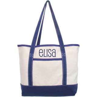 Threadart Personalized Cotton Canvas Tote Bag | Personalized embroidered bag for gifts, travel, shopping or da