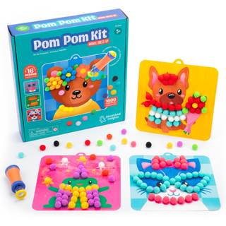 Educational Insights Pom Pom Kit: Animal Dress Up - Arts and Crafts for Kids 4-6, DIY Arts & Crafts Kits, Kids