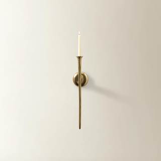 Z Gallerie Aspar Wall Candle Sconce, 20 Inch, Vintage Gold | Wall Mounted Candle Holder, Elegant Hook Design, 