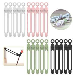 20Pcs UMUST Silicone Cable Ties, Cable Management Cord Organizer Multicolor | Reusable Cord Ties, Cable Strap 