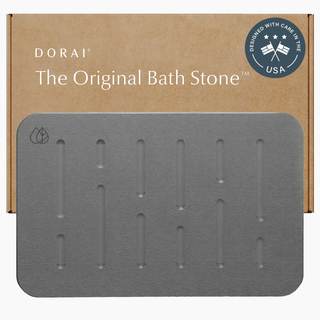 Dorai Home Stone Bath Mat - Premium Diatomaceous Earth Bath Floor Mats with Non-Slip Base, Fast-Drying Modern 