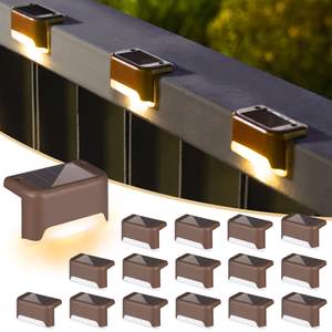 SOLPEX Solar Deck Lights Outdoor 16 Pack,Step Light Waterproof,Warm White | Led Solar lights for Outdoor Stair