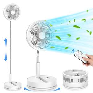 Portable Foldable Rechargeable Oscillating Fan - 8.6" 8000mah Remote Fan | Battery Operated USB C Small Fan Qu