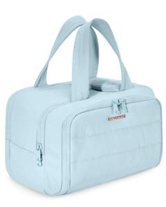 BAGSMART Travel Toiletry Bag, Crush Toiletry Bag for Women, Wide-open Puffy Toiletry Bags for Traveling, Large