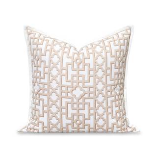 Hofdeco Premium Coastal Hampton Patio Indoor Outdoor Throw Pillow Cover Only, 20"x20" Water Repellent for Back