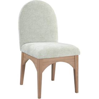 Pemberly Row Modern Mint Fabric Dining Side Chair, 18.5" W x 23" D x 35.5" H, Solid Ash Wood with Natural Fini